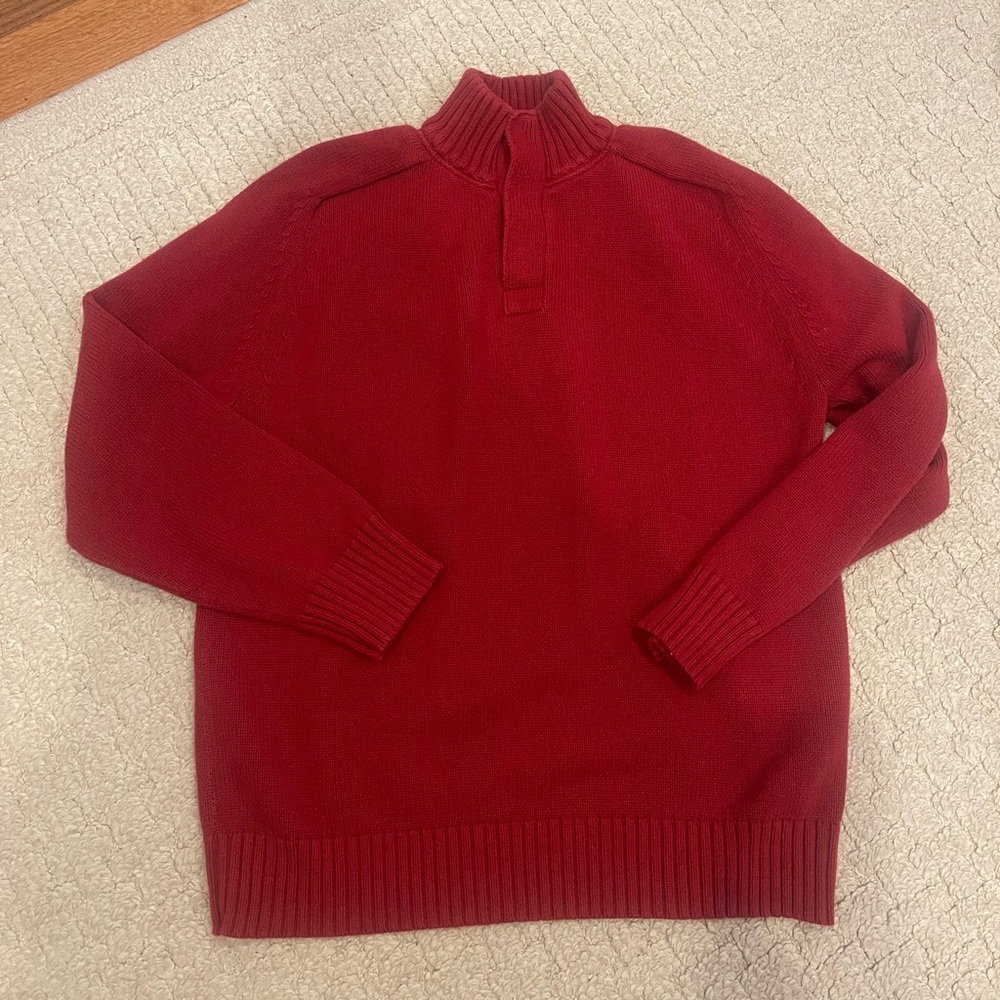 Merona Men's Red Knit Holiday Christmas Sweater Size Large